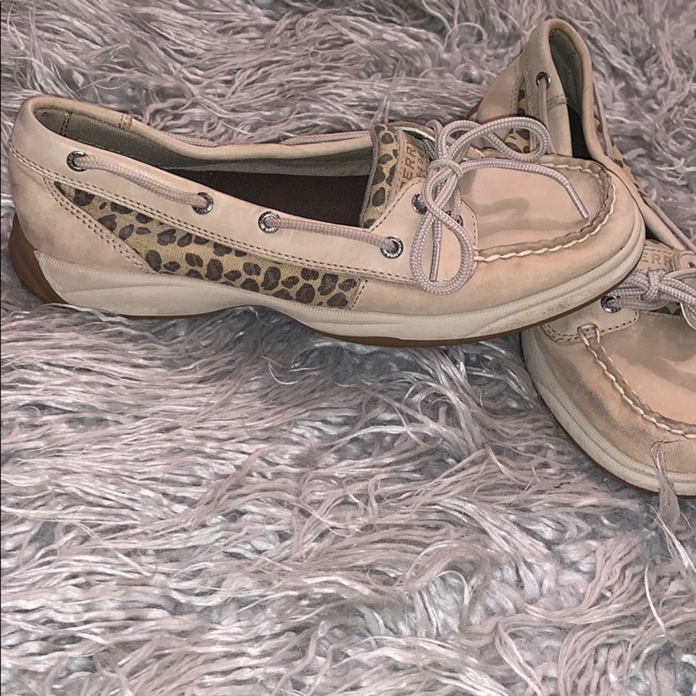 Sperry Top Sider with Leopard Accent